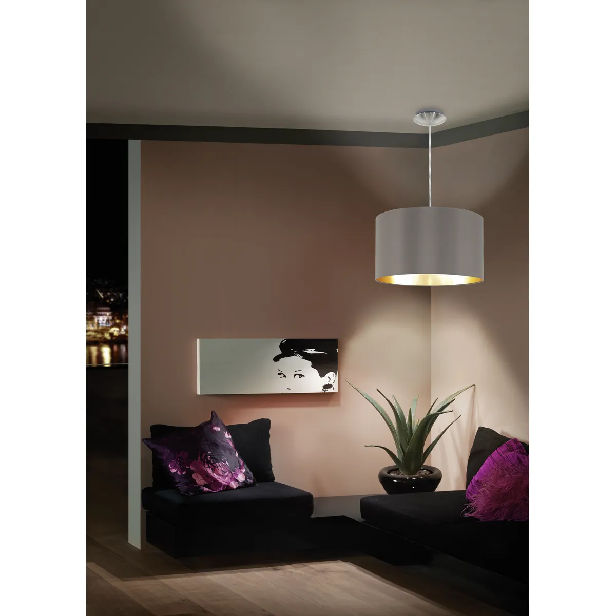 Pendul Maserlo Eglo 31603 - E27 1X60W IP20 D380