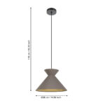 Pendul Nastasia Eglo 900347 - E27 1X40W IP20 D380