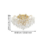 Plafoniera EGLO FENOULLET 1 39602 - E14 6X25W D600mm - Cristal - Transparent