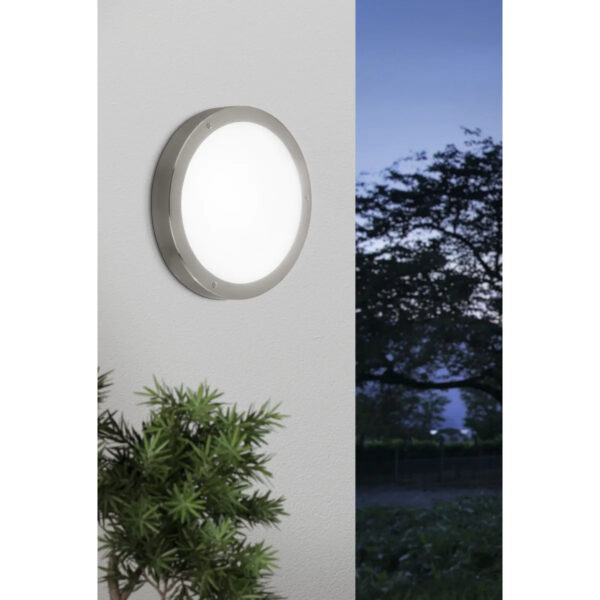 Plafoniera exterior EGLO VENTO 1 94121 - LED 11W 950lm 3000K IP44 D285mm - Sticla - Inox