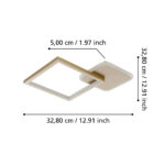 Plafoniera Gafares Eglo 900424 - LED 15W 3000K-6500K IP20