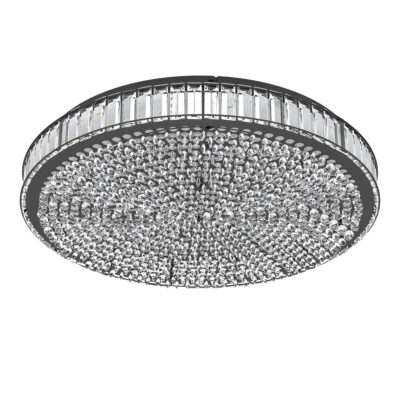 Plafoniera LED BALPARDA Eglo 390249-Neagră, Dimabilă cu lumină neutră și cristale