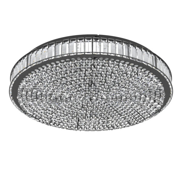 Plafoniera LED BALPARDA Eglo 390249-Neagră, Dimabilă cu lumină neutră și cristale