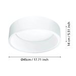 Plafoniera Marghera 1 Eglo 39286 - LED 25,5W 3000K IP20
