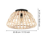 Plafoniera Montezuelo Eglo 390149 - E27 1X40W IP20