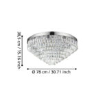 Plafoniera VALPARAISO 1 Eglo 39492-E14 16X40W cu cristale transparente
