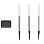Set 3 lampi solare LED EGLO 48666 RGB 3X0.06W D18mm - Argintiu