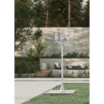 Stalp exterior EGLO LATERNA 5 22996 - E27 3X60W IP44 D535mm - Alb