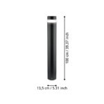 Stalp exterior EGLO MELZO 97304 - LED 1X11W 950lm 3000K IP44 D135mm - Negru