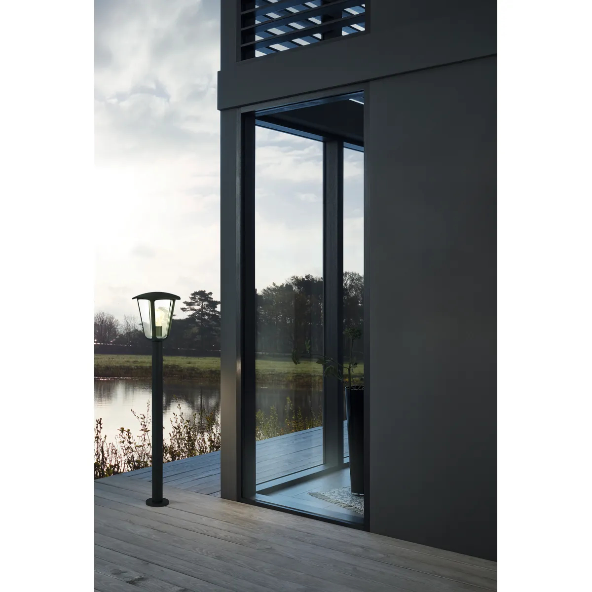 Stalp exterior EGLO MONREALE 98123 - E27 1X60W IP44 D230mm - Negru