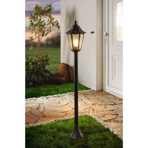 Stalp exterior EGLO NAVEDO 93463 - E27 1X60W IP44 D230mm - Argintiu Patinat - Negru