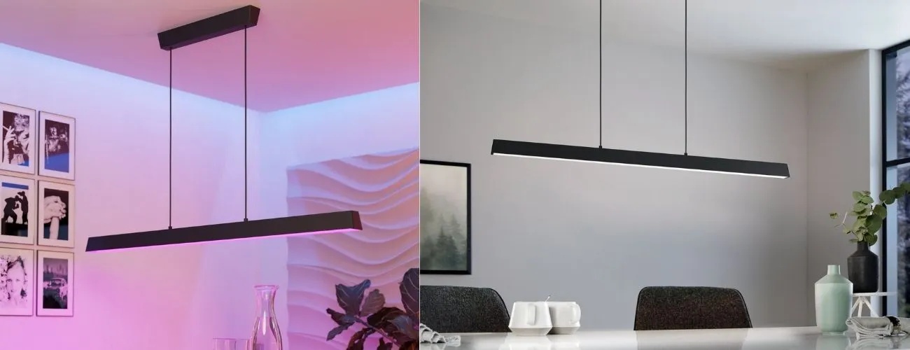 Lustra LED Simolaris-Z Eglo 99603 – model inteligent cu funcții CCT și RGB pentru living modern