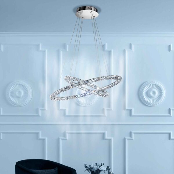 Lustra cu cristale Toneria Eglo 93946 - LED 56W 9000Lm 4000K