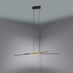 Lustra LED Panagria Eglo 900489 în ambient modern, montată pe tavan cu lumina aprinsă.