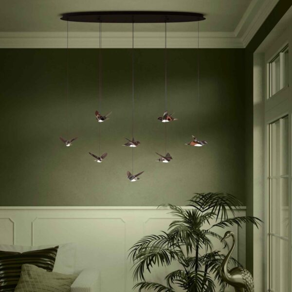 Lustra LED Paratebueno Eglo 390055 - Dimabila 8X4,2W 4000Lm 3000K IP20