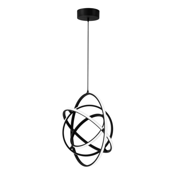 Lustra LED Retornio Eglo 39893 cu structură neagră oferă 44W și un flux luminos de 6200 lumeni cu lumină caldă 3000K.