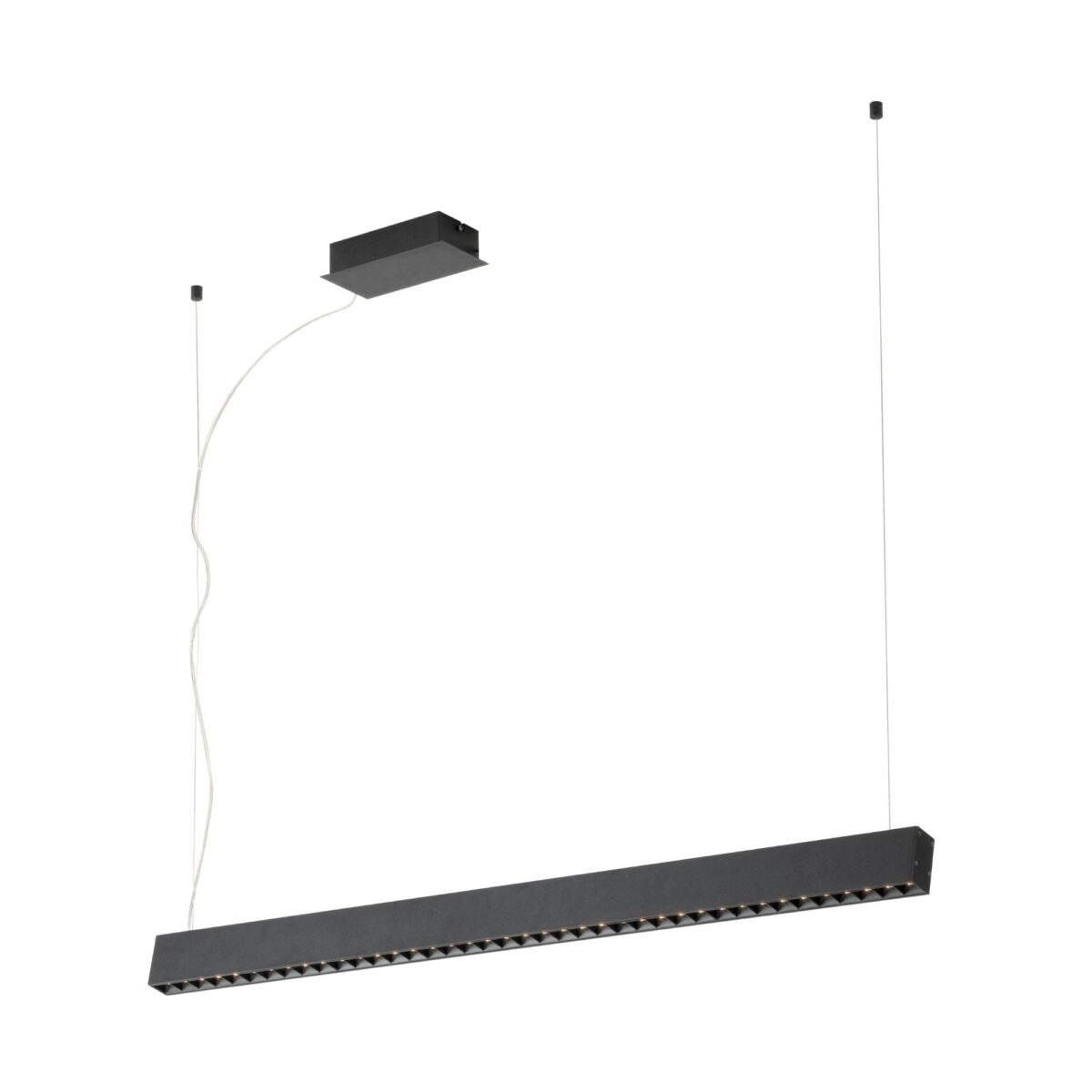 Lustra LED Termini Eglo 39486 realizată din oțel, oferă lumină bidirecțională, 6100 lumeni, lumină caldă și 2 module LED de 33W și 15,5W.