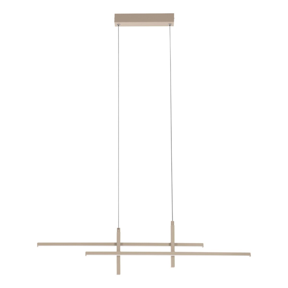 Lustra LED Trepiliano Eglo 901887 în finisaj de culoare nisipului, oferă o putere de 20W, 2500 lumeni, lumină caldă de 3000K și un grad de protecție IP20.