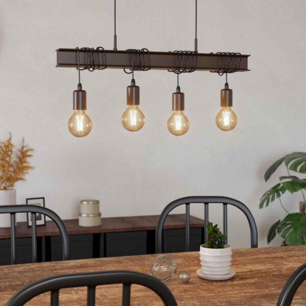 Lustra vintage Townshend 4 Eglo 43523 - E27 4X60W IP20