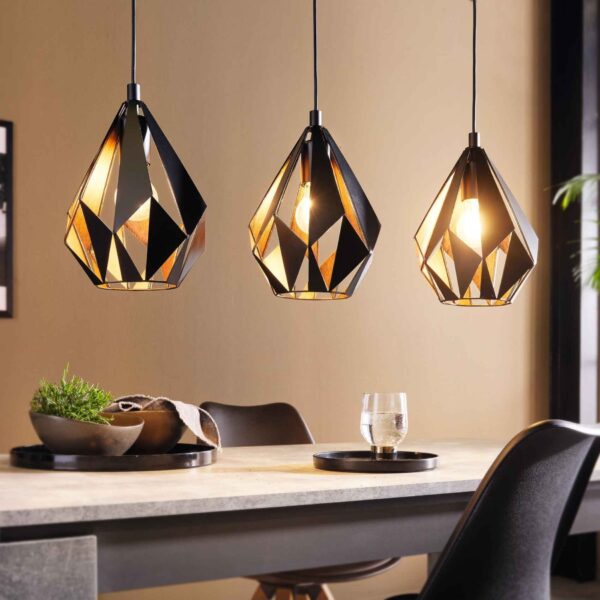 Lustra vintage Carlton 1 Eglo 49991 - E27 3X60W IP20