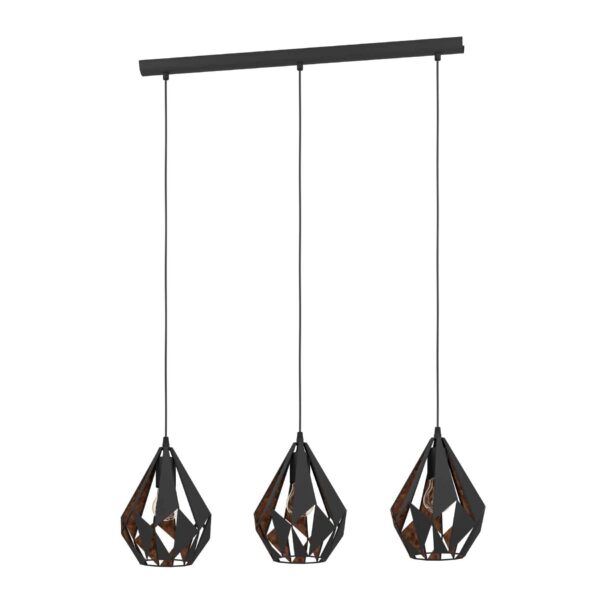 Lustra vintage Carlton 1 Eglo 49991 - E27 3X60W IP20