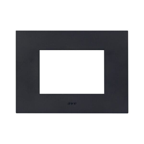 Rama ornament 3 module EASY Smart S44 AVE 44PSME3GTK Negru matt
