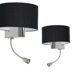 Aplica Casino, negru/crom, 1XE27 + 1W LED Milagro ML6378