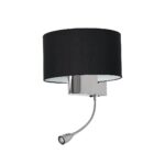 Aplica Casino, negru/crom, 1XE27 + 1W LED Milagro ML6378