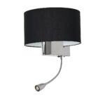 Aplica Casino, negru/crom, 1XE27 + 1W LED Milagro ML6378
