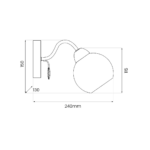 Aplica Connor alb E27 Milagro MLP0875