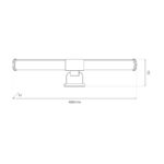 Aplica pentru baie APA aurie – LED 6W 4000K 560Lm IP44