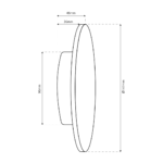 Aplica Disk 12W 3CCT IP65, negru Milagro ML1286