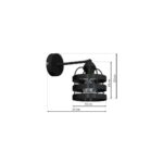 Aplica Lars, 1xE27, negru Milagro MLP797