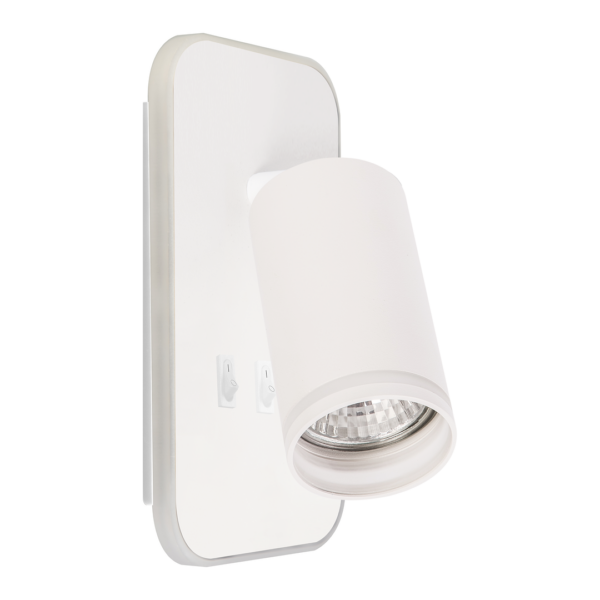 Aplica de perete Pipe Ring alba – LED 6W + GU10 1X10W IP20