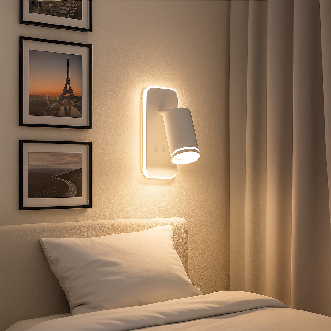 Aplica de perete Pipe Ring alba – LED 6W + GU10 1X10W IP20