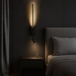 Aplica neagra de perete Torch – LED 6W+3W 4000K 720Lm IP20