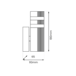 Aplica exterior Vini neagra – GU10 1X8W IP54