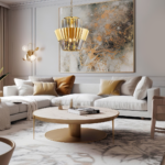 Candelabru suspendat auriu Donna – E14 9X40W IP20 D450