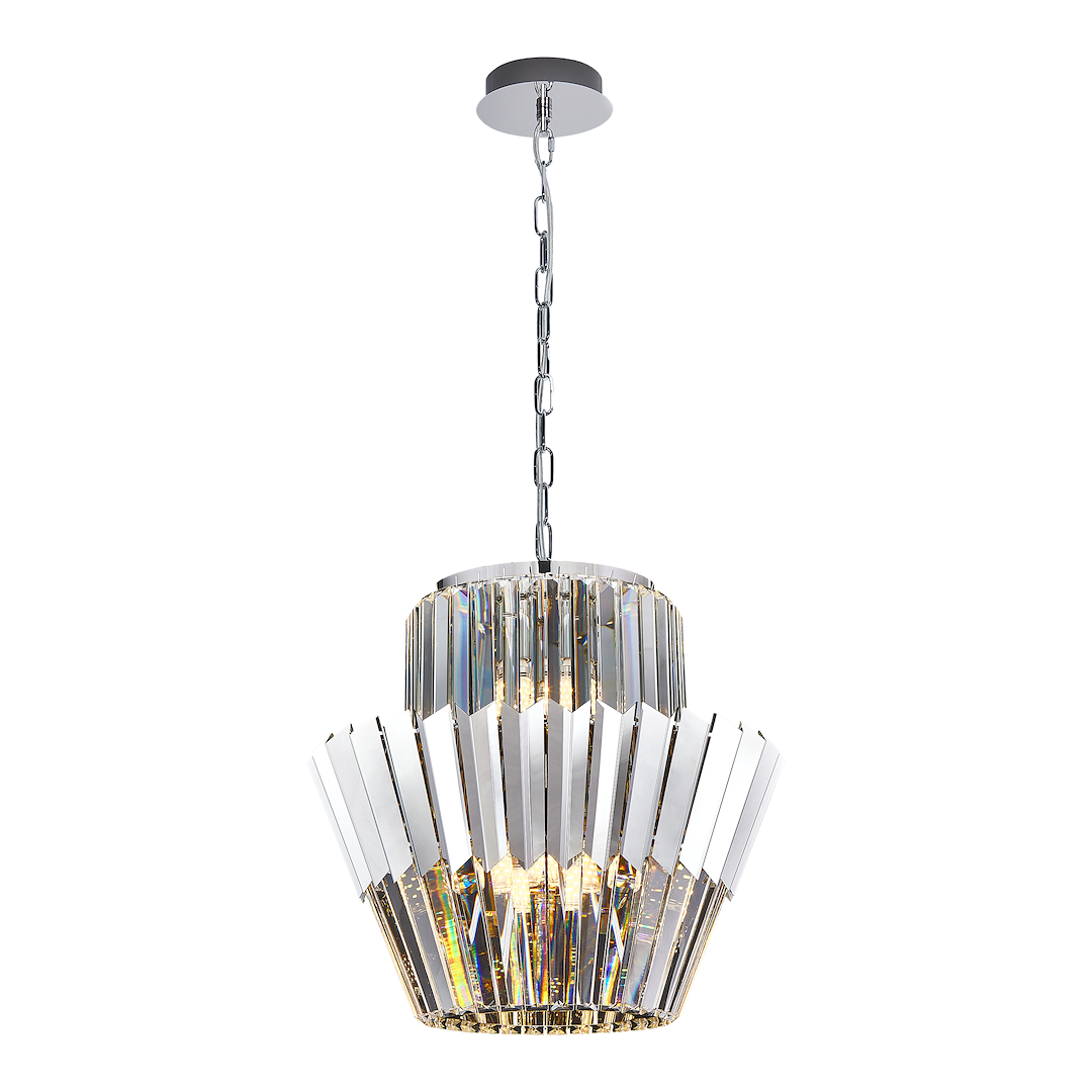 Candelabru suspendat crom Donna – E14 9X40W IP20 D450