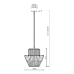 Candelabru suspendat crom Donna – E14 9X40W IP20 D450