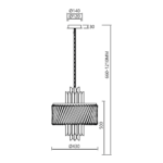 Candelabru crom Margot – E14 6X40W IP20 D430