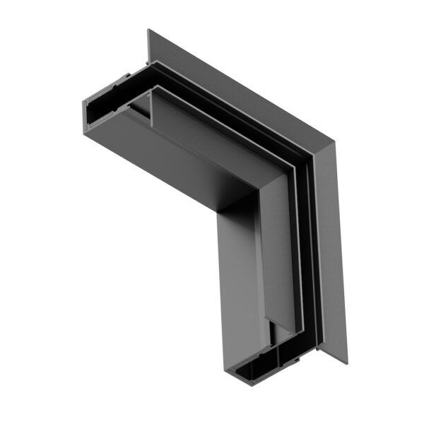 Conector colt 90°, incastrat, pentru sina magnetica, pe partea din L, 10 mm Milagro ML2188