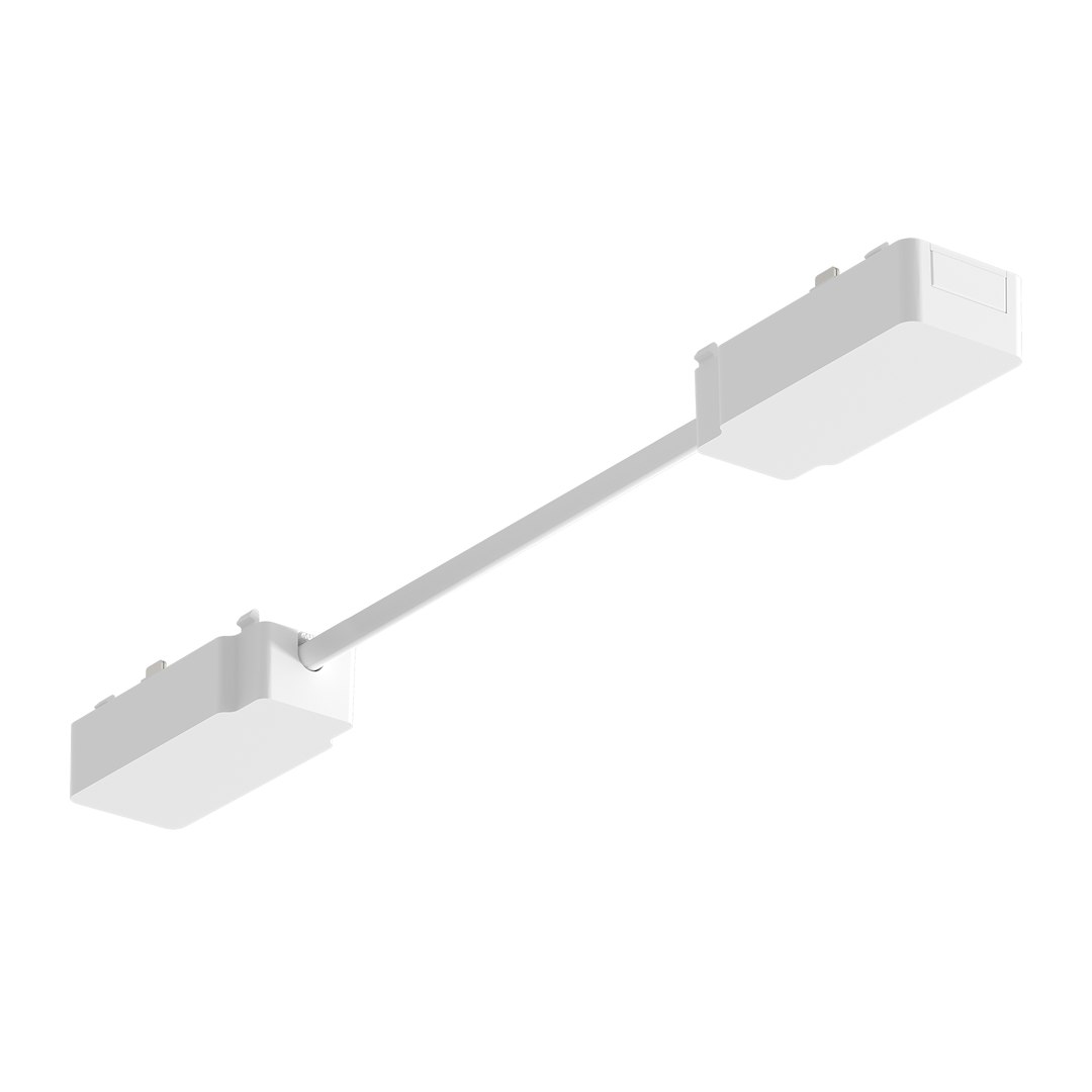 Conector dublu cu cablu lung pentru sina magnetica slim, alb Milagro ML2226 Conector dublu cu cablu lung pentru sina magnetica slim, alb Milagro ML2226