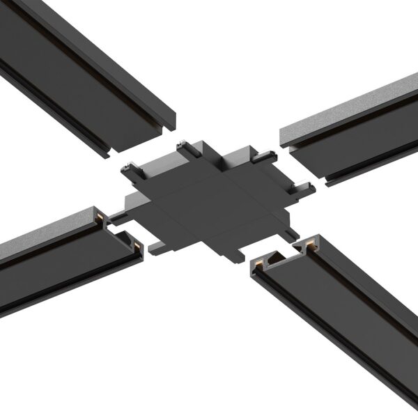 Conector in cruce pentru sina magnetica slim, negru Milagro ML2221