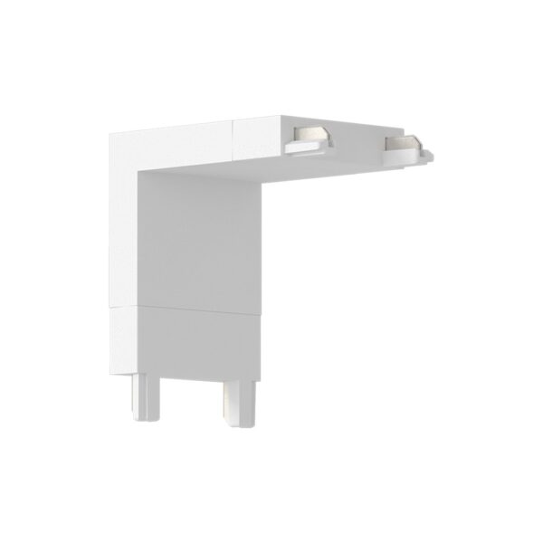 Conector L inferior, pentru sina magnetica Slim, alb Milagro ML2214