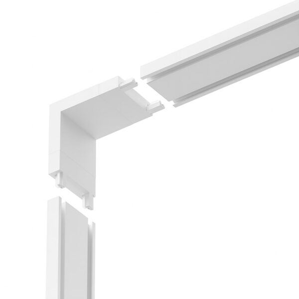 Conector L inferior, pentru sina magnetica Slim, alb Milagro ML2214