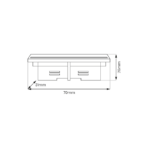 Conector tip drept Mini pentru sina, alb, 3 circuite Milagro ML2138