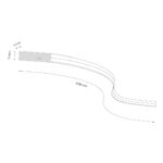 Corp de iluminat linear flexibil pentru sina magnetica, negru, 5mm x 2000mm, 20W, 4000K Milagro ML2153