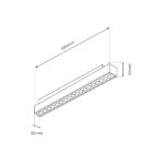 Corp de iluminat liniar cob LED 24W, pentru sina magnetica 20 mm, lungime 600 mm, 3000K Milagro ML8115