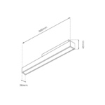 Corp liniar LED 24W, sina magnetica 20 mm, 600 mm, 4000K Milagro ML7147